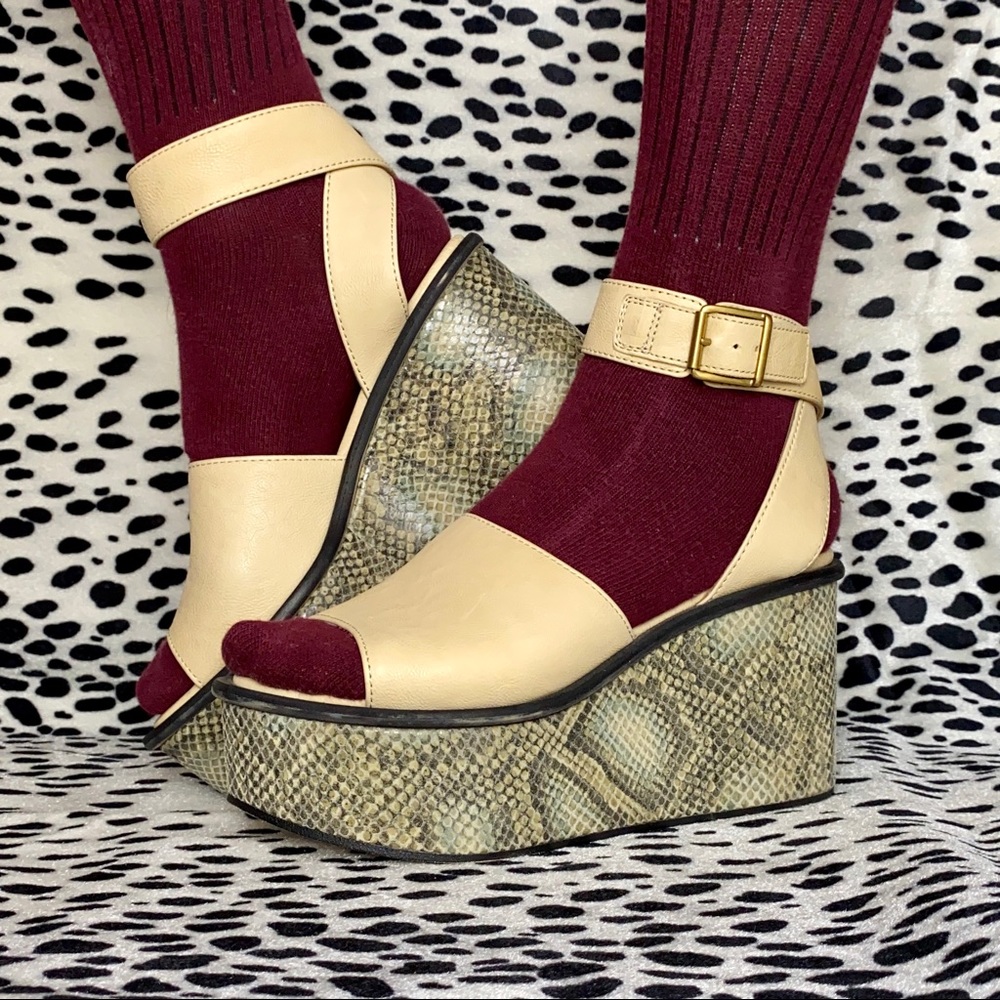 Fabio Rusconi Italian leather platform NWOB SZ 37